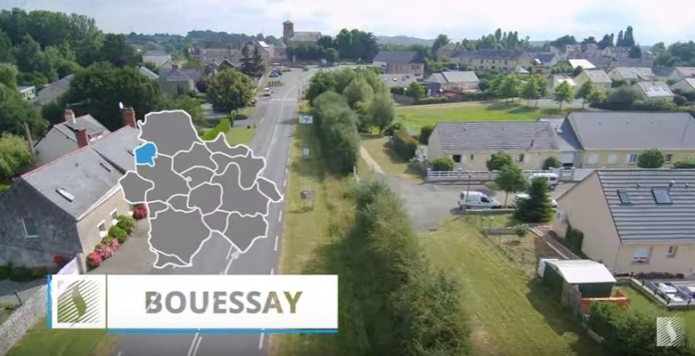 Vue aérienne de Bouessay