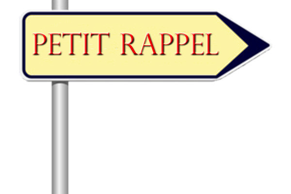 Petit rappel