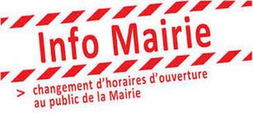 Info mairie changement d'horaires