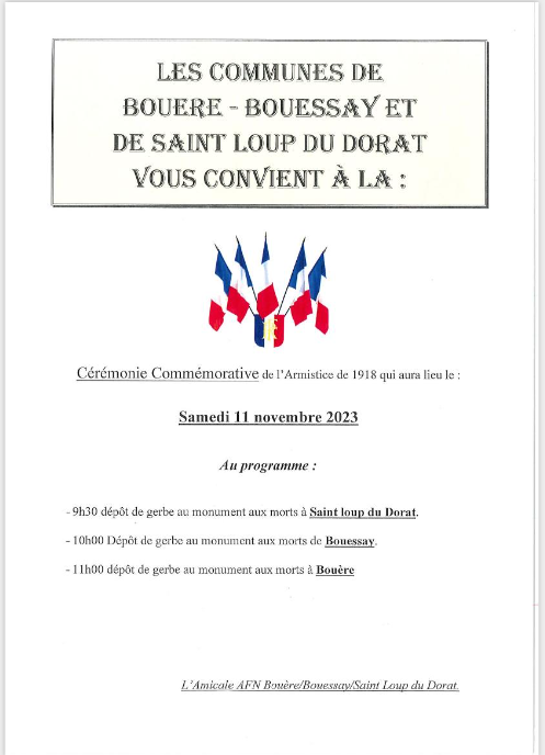 cérémonie du 11 novembre 2023