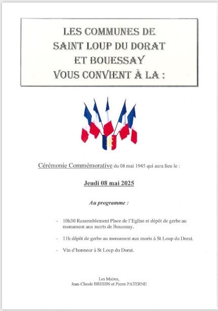 Cérémonie du 08 mai 2025